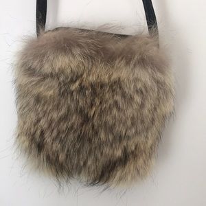 Fur purse real no brand